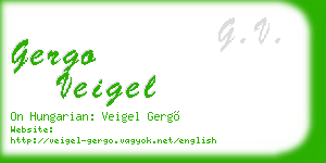 gergo veigel business card